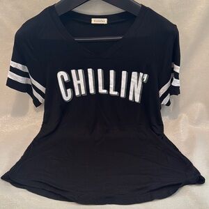 Occasion Black and White Graphic Short Sleeve Jersey